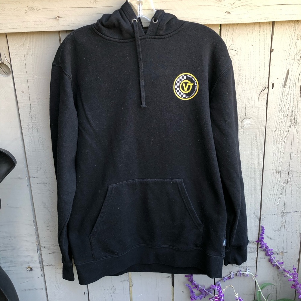 Vans Black Hoodie with single pocket. Size small